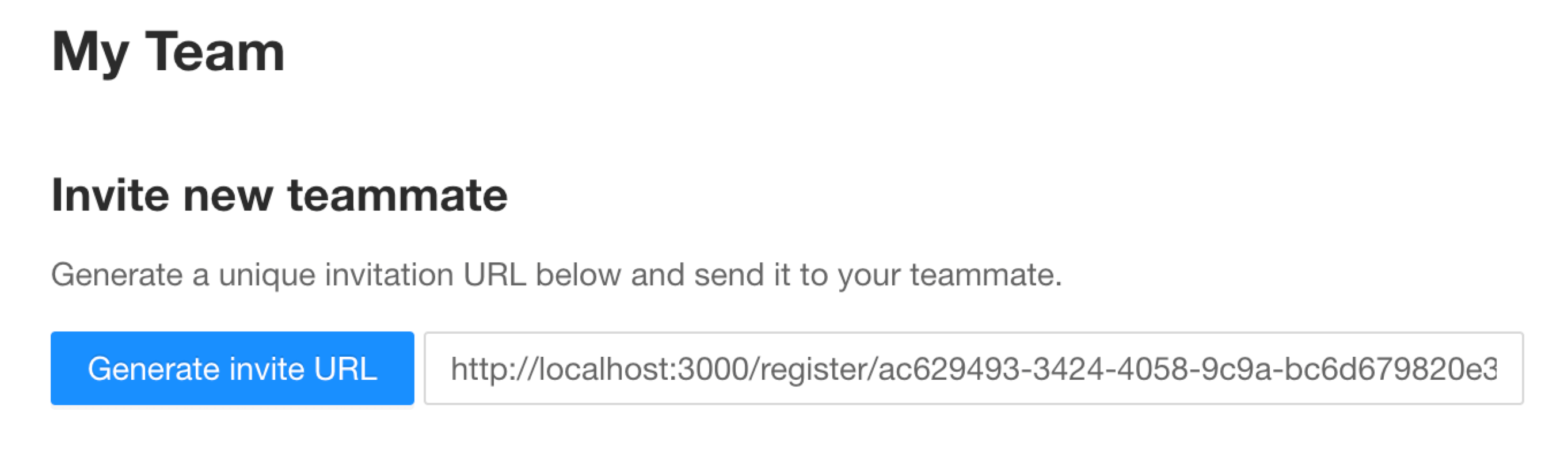 The User Invitation Form